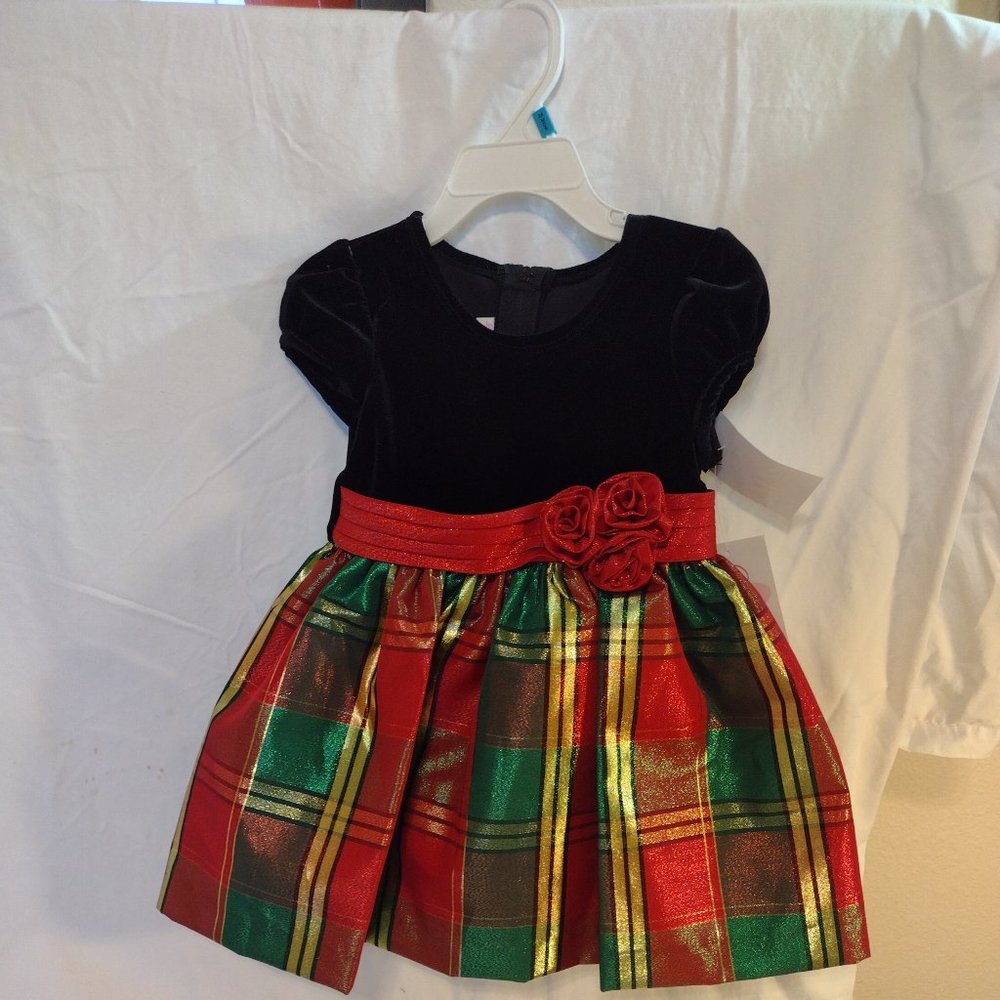 Bonnie Baby 24 month Christmas Dress for Baby Toddler. New with tags